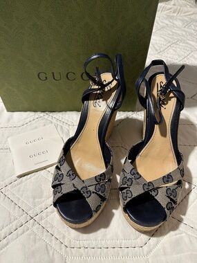 GUCCI Guccissima Penelope Espadrille Wedges